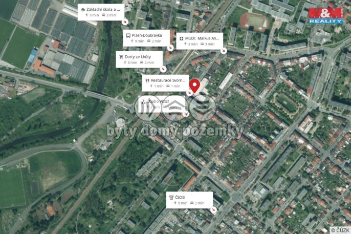 Pronájem, Byt 1+kk, Plzeň