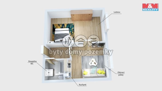 Pronájem, Byt 1+1, Ústí nad Labem