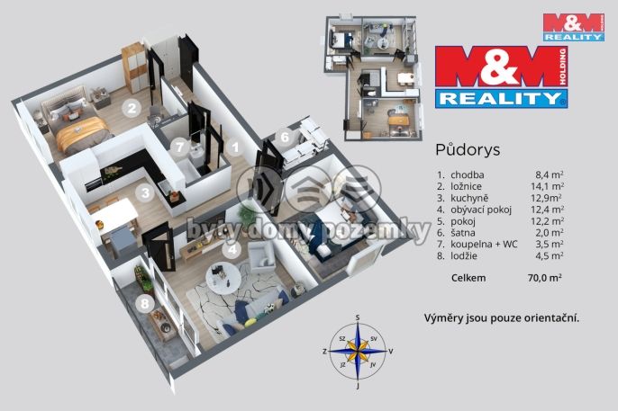 Prodej, Byt 3+1, Děčín