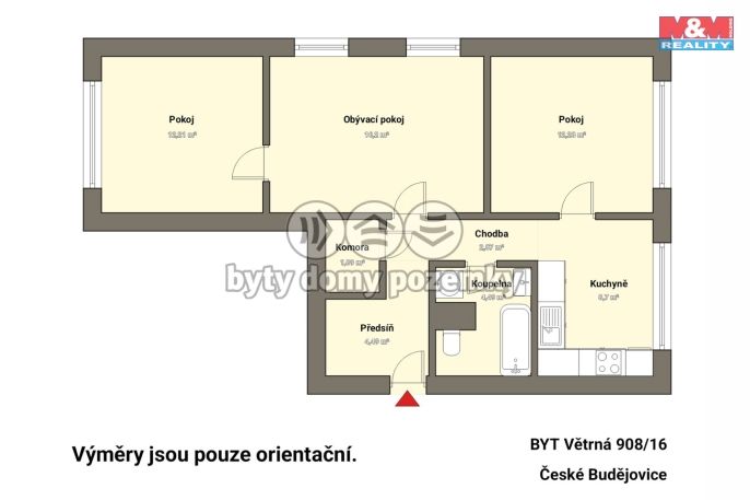 Prodej, Byt 3+1, České Budějovice
