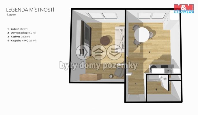 Prodej, Byt 1+1, Žatec