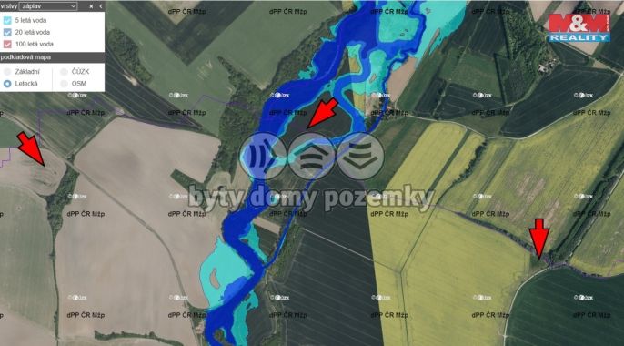 Prodej, Pole, Žleby