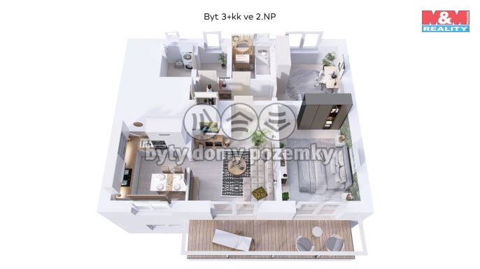 Prodej, Byt 3+kk, Kamenný Újezd