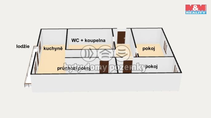 Pronájem, Byt 3+1, Týniště nad Orlicí