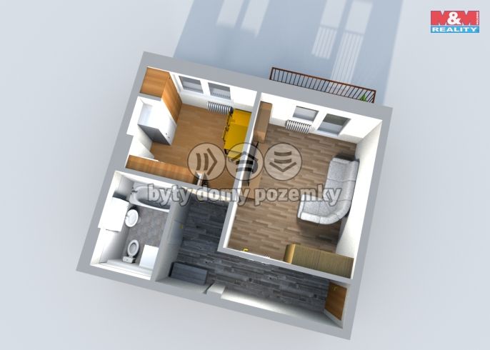 Pronájem, Byt 1+1, Ralsko