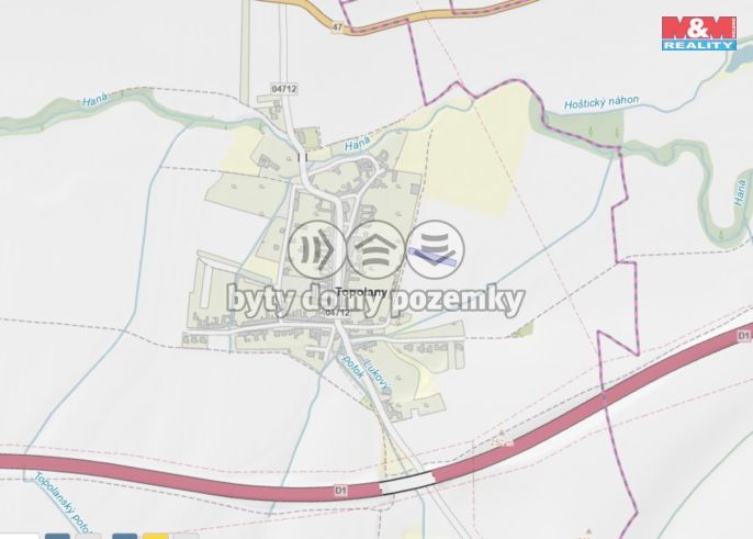 Prodej, Pozemek k bydlení, Topolany