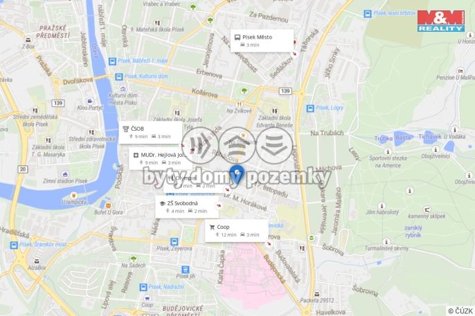 Pronájem, Byt 1+1, Písek