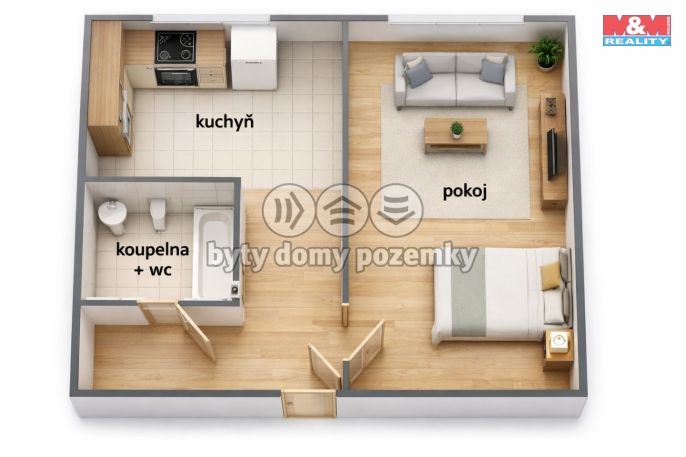 Prodej, Byt 1+1, Ostrava