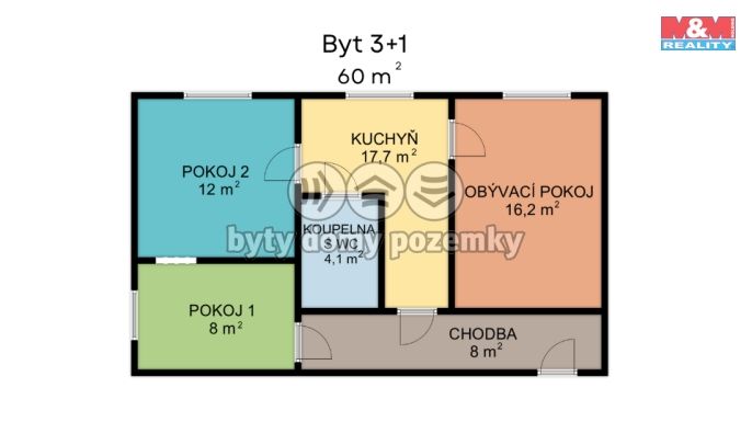 Prodej, Byt 3+1, Červená Voda