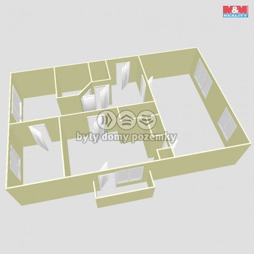 Pronájem, Byt 4+1, Chomutov