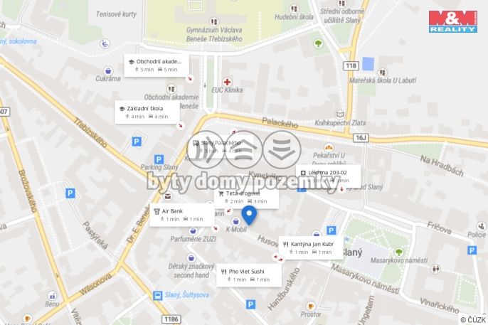 Pronájem, Obchod a služby, Slaný
