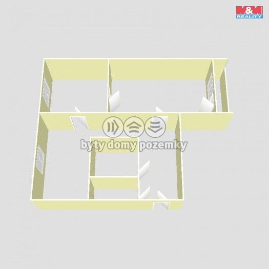 Pronájem, Byt 2+1, Kadaň