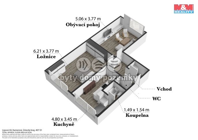 Prodej, Byt 2+1, Jílové