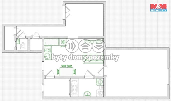 Pronájem, Byt 2+1, Plzeň