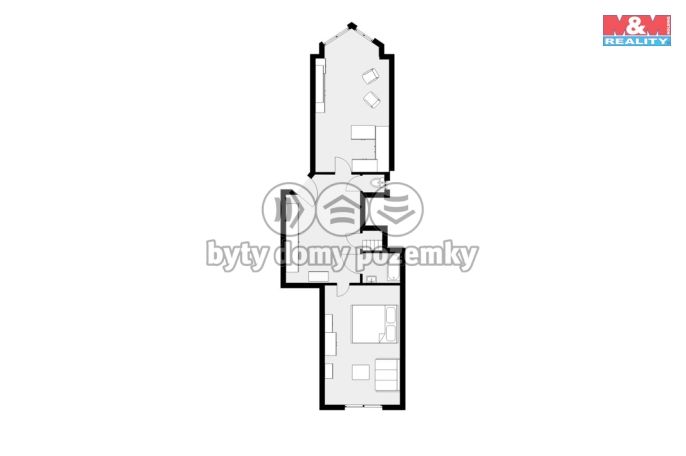 Pronájem, Byt 2+kk, Praha