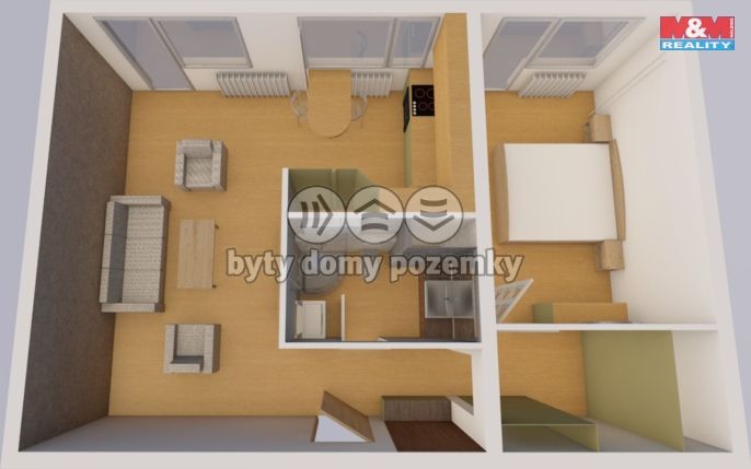 Prodej, Byt 2+kk, Teplice