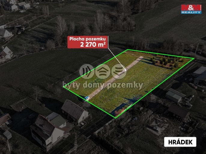 Prodej, Pozemek k bydlení, Hrádek