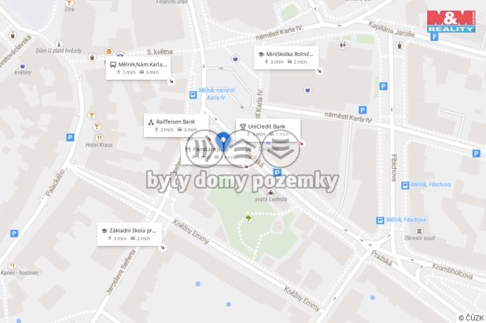 Pronájem, Byt 2+1, Mělník