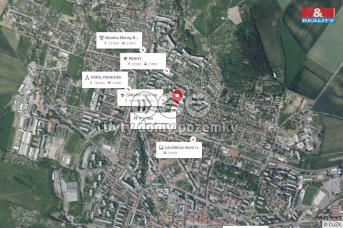 Pronájem, Byt 2+kk, Litoměřice