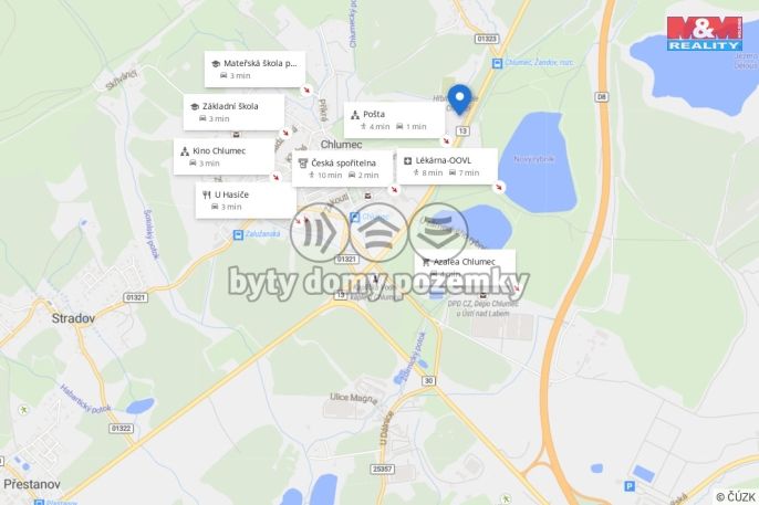 Pronájem, Byt 1+1, Chlumec