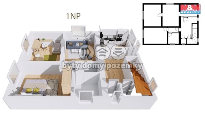 Prodej, Rodinný dům, Ořech