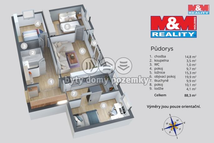 Prodej, Byt 4+1, Ústí nad Labem