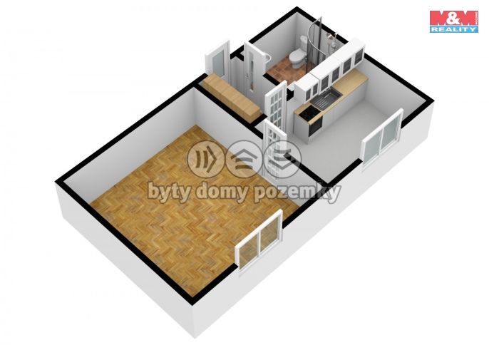 Pronájem, Byt 1+1, Kladno