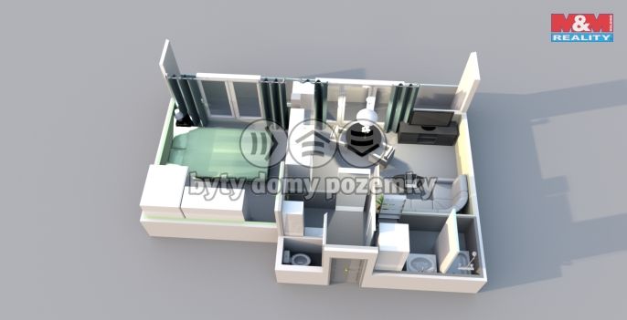 Pronájem, Byt 2+kk, Praha