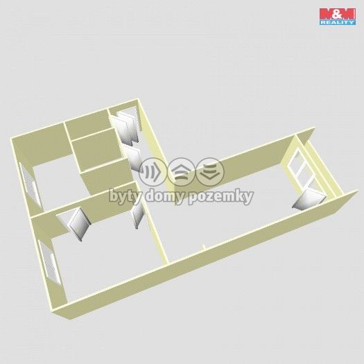 Pronájem, Byt 2+1, Kadaň