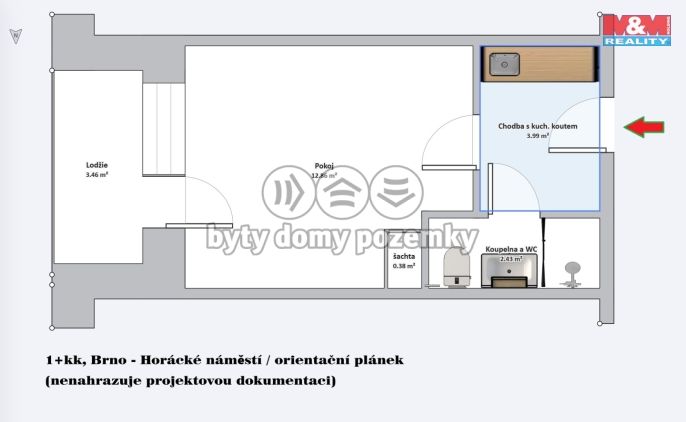 Prodej, Byt 1+kk, Brno