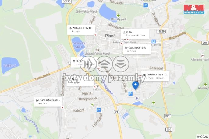 Prodej, Byt 3+1, Planá