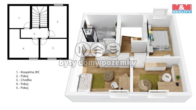 Pronájem, Byt 4+kk, Starý Vestec