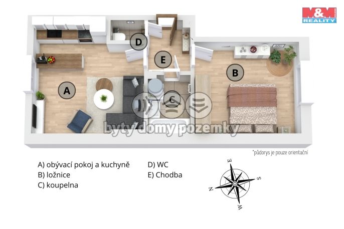 Prodej, Byt 2+kk, Nymburk