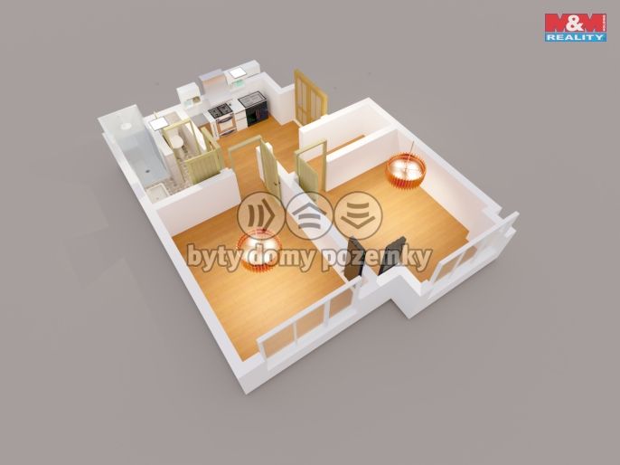 Pronájem, Byt 2+kk, Praha