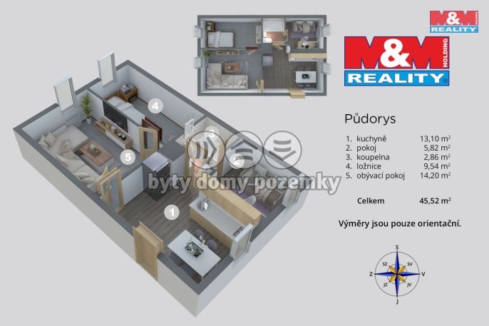 Prodej, Byt 2+1, Děčín