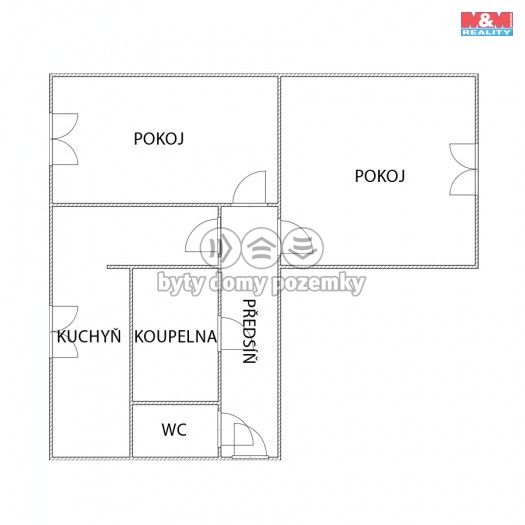 Prodej, Byt 2+1, Chomutov