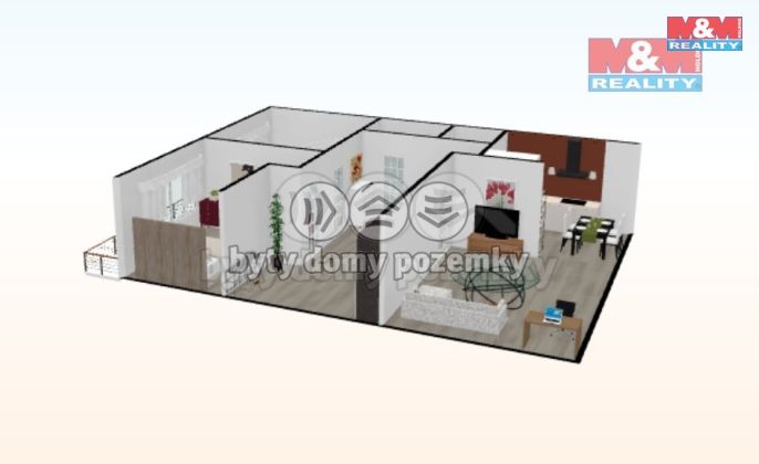 Prodej, Byt 3+1, Most