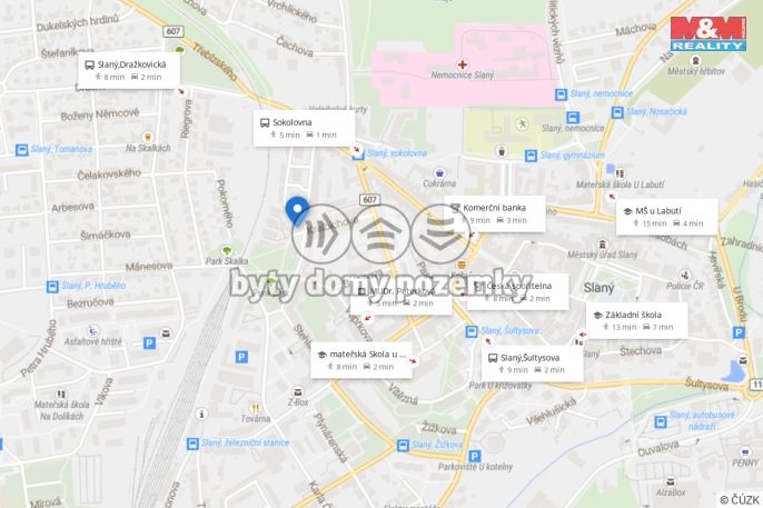 Pronájem, Byt 3+1, Slaný