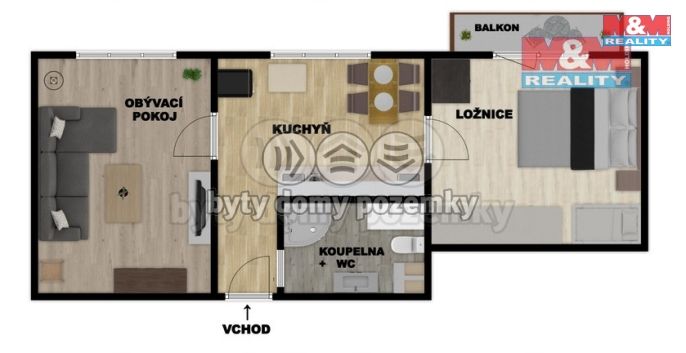 Prodej, Byt 2+1, Kněžice