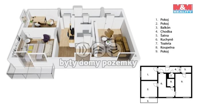 Prodej, Byt 3+1, Rychnov nad Kněžnou