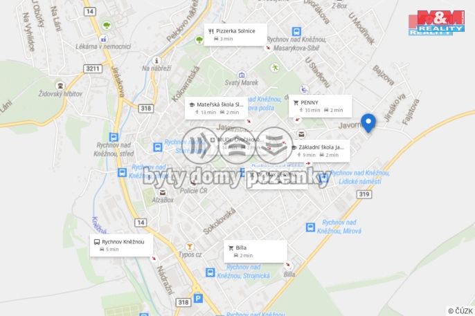 Pronájem, Byt 1+kk, Rychnov nad Kněžnou