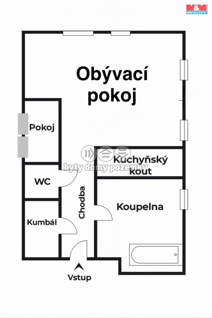 Pronájem, Byt 1+1, Staňkovice