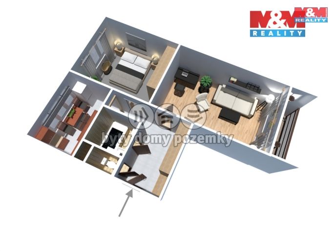 Prodej, Byt 2+1, Chomutov