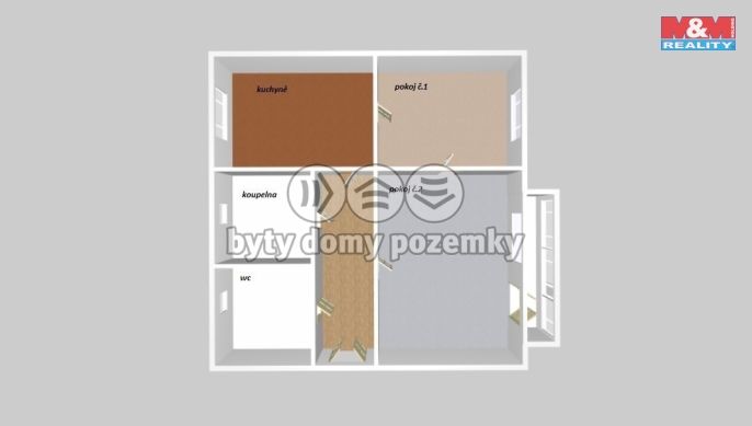 Pronájem, Byt 2+1, Doudleby nad Orlicí