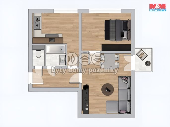 Prodej, Byt 2+1, Zruč nad Sázavou