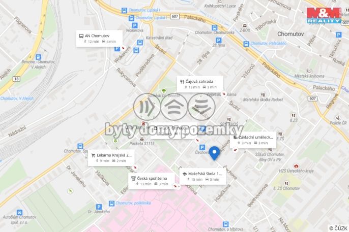 Pronájem, Byt 1+1, Chomutov