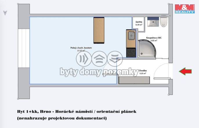 Prodej, Byt 1+kk, Brno