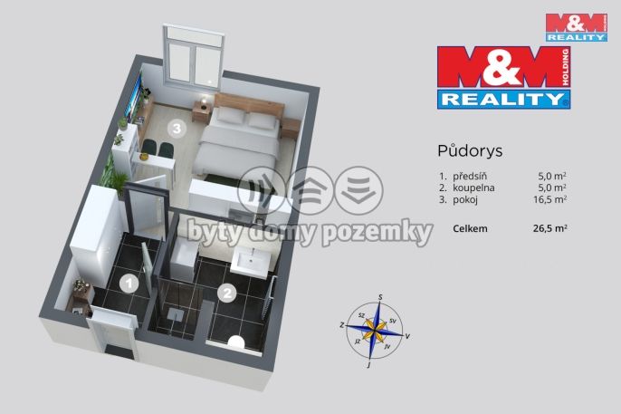 Prodej, Byt 1+kk, Praha