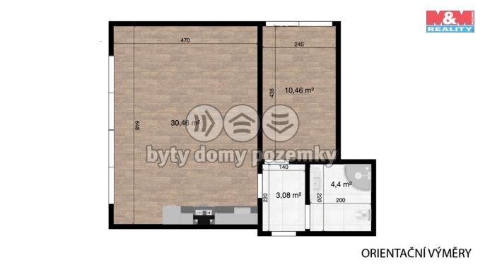 Pronájem, Byt 2+kk, Jablonné v Podještědí
