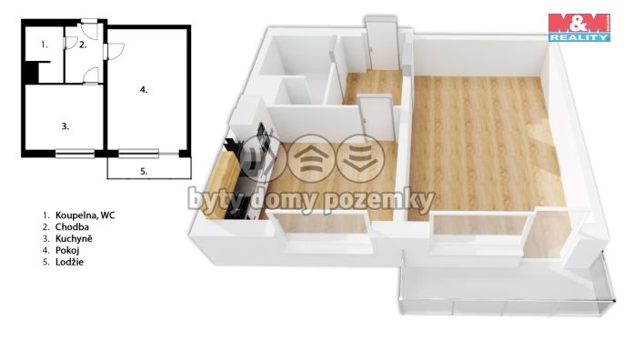 Prodej, Byt 1+1, Ostrava